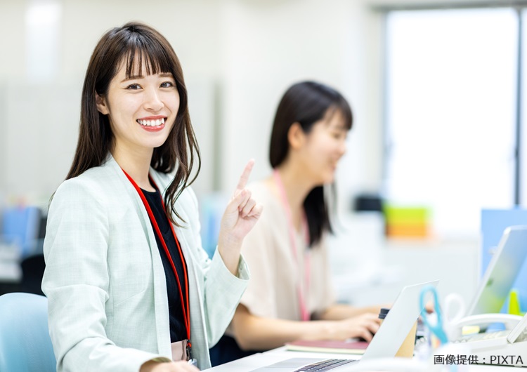 ◎業務中の女性