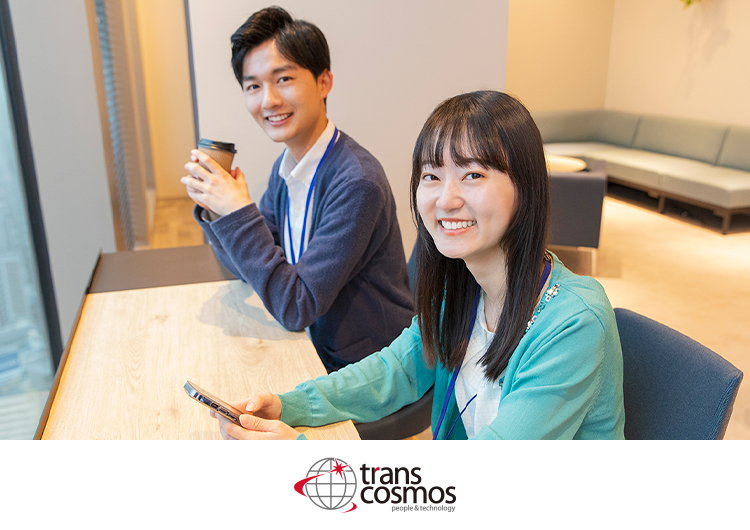 ◎コールセンターで働く男女2名