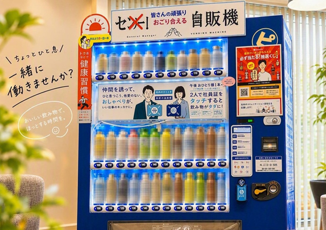 ★スタッフに人気の「おごり自販機」あり(無料でドリンクGET)
